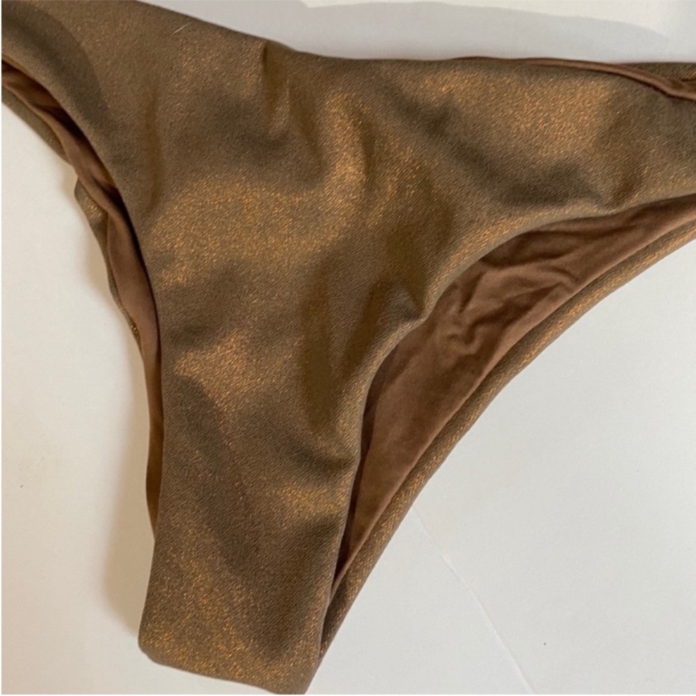 Metallic Bronze Bikini Bottom - Picture 7 of 9